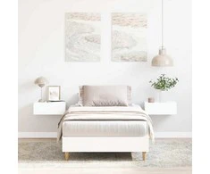 Lova Lovos rėmas Be Čiužinio Baltas 90x190 cm Inžinierinė mediena