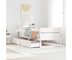 Lova Lovos rėmas be čiužinio, baltas, 90x200cm, pušies masyvas