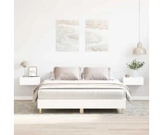 Lova Lovos rėmas be čiužinio, baltos, 140x200 cm, apdirbta mediena