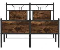 Lova Lovos rėmas be čiužinio, dūminio ąžuolo, 120x200cm, mediena