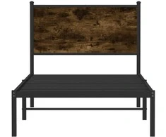 Lova Lovos rėmas be čiužinio, dūminio ąžuolo, 75x190cm, metalas