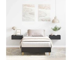 Lova lovos rėmas be čiužinio juodas 90x200 cm inžinerinė mediena