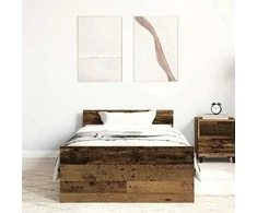 Lova Lovos rėmas be čiužinio, medienos dizaino, 100x200 cm