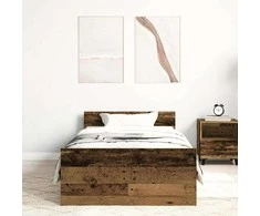 Lova Lovos rėmas be čiužinio, medienos dizaino, 90x200 cm