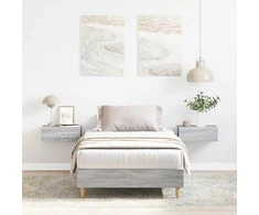 Lova lovos rėmas be čiužinio pilka 100x200 cm inžinerinė mediena
