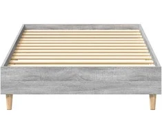 Lova lovos rėmas be čiužinio pilka 100x200 cm inžinerinė mediena
