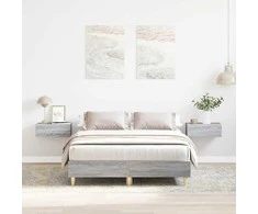 Lova lovos rėmas be čiužinio pilka 120x200 cm inžinerinė mediena
