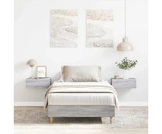 Lova lovos rėmas be čiužinio pilka 75x190 cm inžinerinė mediena