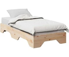 Lova lovos rėmas be čiužinio, sukraunamas 75x190 cm medžio masyvo