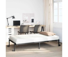 Lovos rėmas be čiužinio Sulankstomas juodas 90x190 cm Plienas