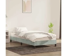 Lova Lovos rėmas be čiužinio Šviesiai pilkas 100x210 cm aksomas