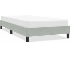 Lova Lovos rėmas be čiužinio Šviesiai pilkas 100x210 cm aksomas