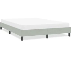 Lova Lovos rėmas be čiužinio Šviesiai pilkas 140x210 cm aksomas