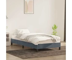 Lova Lovos rėmas be čiužinio Tamsiai pilka 90x210 cm aksomas