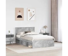 Lova Lovos rėmas Betoninė 120 x 200 cm Apdirbta mediena