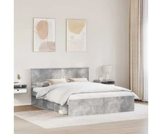 Lova Lovos rėmas Betoninė 160 x 200 cm Kietos pušies mediena