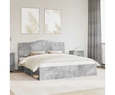 Lova Lovos rėmas Betoninė 180 x 200 cm Kietos pušies mediena