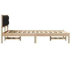 Lova Lovos rėmas Juoda 120 x 200 cm Kietos pušies mediena