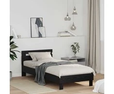 Lova Lovos rėmas Juodas ąžuolas 75 x 190 cm Apdirbta mediena