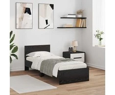 Lova Lovos rėmas Juodas ąžuolas 75 x 190 cm Apdirbta mediena
