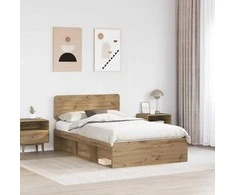 Lova Lovos rėmas Meistrų ąžuolas 120 x 190 cm Kietos pušies mediena