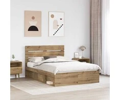 Lova Lovos rėmas Meistrų ąžuolas 140 x 190 cm Kietos pušies mediena