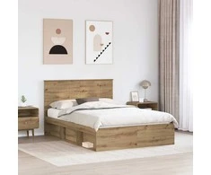 Lova Lovos rėmas Meistrų ąžuolas 140 x 190 cm Kietos pušies mediena