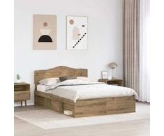 Lova Lovos rėmas Meistrų ąžuolas 140 x 190 cm Kietos pušies mediena