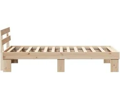 Lova Lovos rėmas Natūrali 100 x 200 cm Kietos pušies mediena