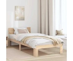 Lova Lovos rėmas Natūrali 100 x 200 cm Kietos pušies mediena
