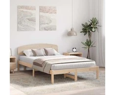 Lova Lovos rėmas Natūrali 140 x 190 cm Kietos pušies mediena