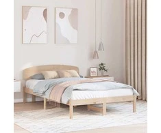 Lova Lovos rėmas Natūrali 140 x 190 cm Kietos pušies mediena