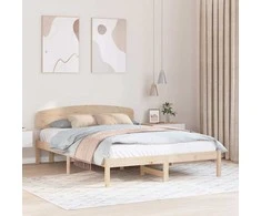 Lova Lovos rėmas Natūrali 150 x 200 cm Kietos pušies mediena