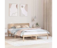 Lova Lovos rėmas Natūrali 160 x 200 cm Kietos pušies mediena