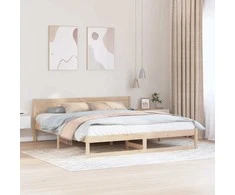 Lova Lovos rėmas Natūrali 180 x 200 cm Kietos pušies mediena