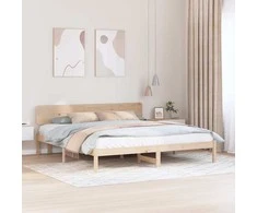 Lova Lovos rėmas Natūrali 180 x 200 cm Kietos pušies mediena
