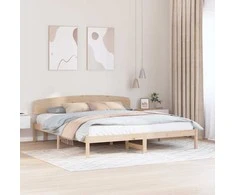 Lova Lovos rėmas Natūrali 180 x 200 cm Kietos pušies mediena