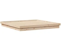 Lova Lovos rėmas Natūrali 200 x 200 cm Kietos pušies mediena