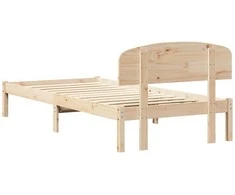 Lova Lovos rėmas Natūrali 75 x 190 cm Kietos pušies mediena