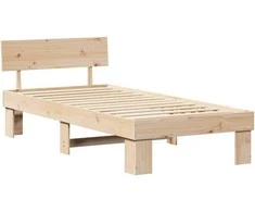 Lova Lovos rėmas Natūrali 80 x 200 cm Kietos pušies mediena