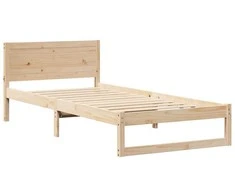 Lova Lovos rėmas Natūrali 90 x 190 cm Kietos pušies mediena