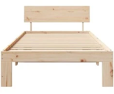 Lova Lovos rėmas Natūrali 90 x 200 cm Kietos pušies mediena
