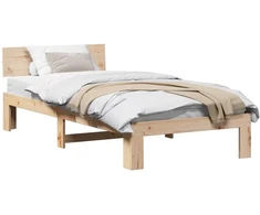 Lova Lovos rėmas Natūrali 90 x 200 cm Kietos pušies mediena