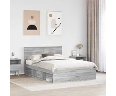 Lova Lovos rėmas Pilkas Sonoma 140 x 200 cm Apdirbta mediena