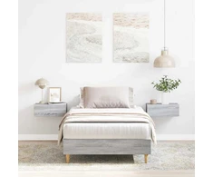 Lova Lovos rėmas Pilkas Sonoma 203 x 93 x 25 cm Apdirbta mediena