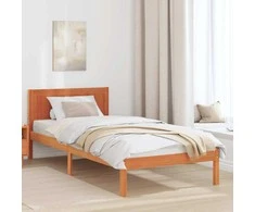 Lova Lovos rėmas Ruda 100 x 200 cm Pušies medienos masyvas