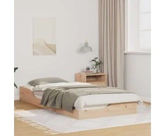 Lova Lovos rėmas Ruda 100 x 210 cm Kietos pušies mediena