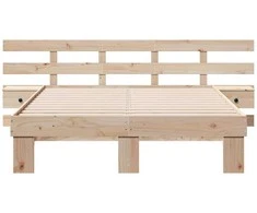 Lova Lovos rėmas Ruda 135 x 190 cm Kietos pušies mediena