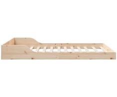 Lova Lovos rėmas Ruda 140 x 190 cm Kietos pušies mediena