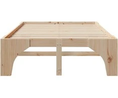 Lova Lovos rėmas Ruda 140 x 190 cm Kietos pušies mediena